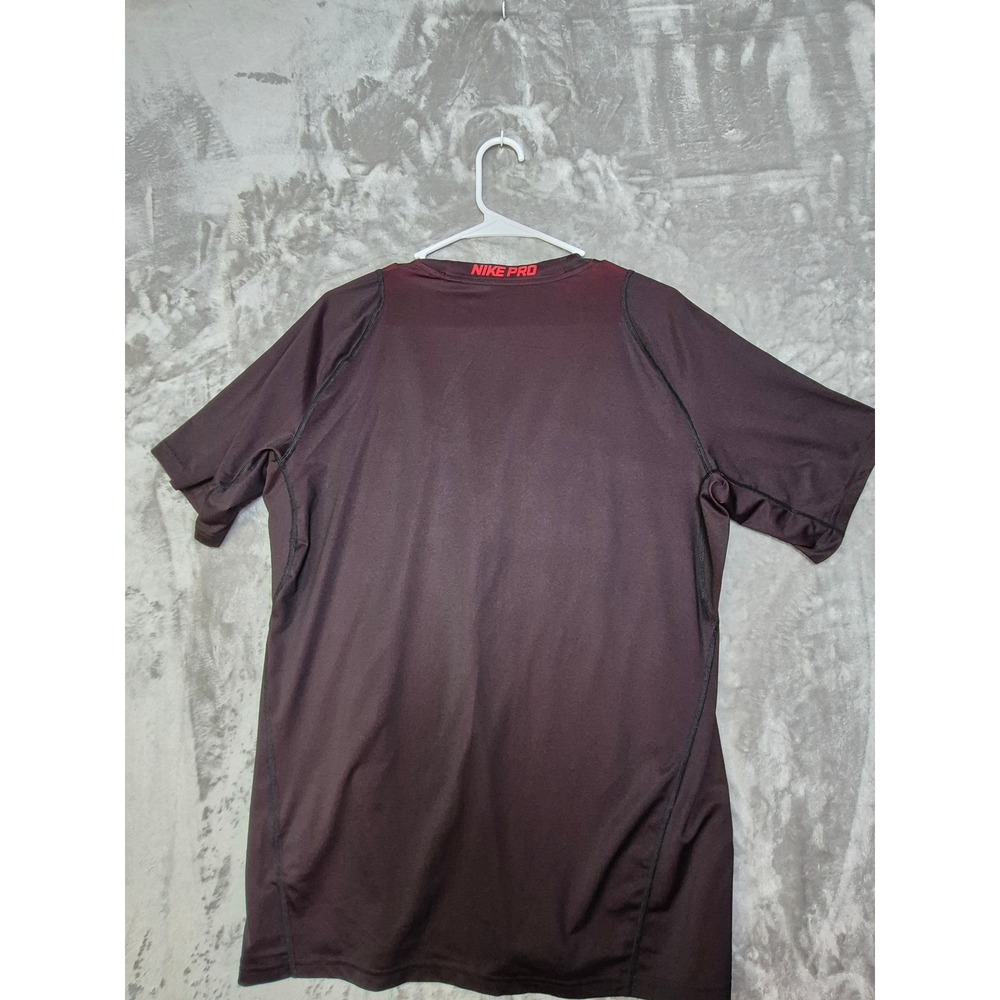 Nike Pro Dri-FIT Mens Fitted Training Shirt Burgundy Red AA1579-657 Large - Picture 2 of 8